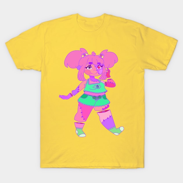 Pastel Patchwork Zombie T-Shirt by babyshoujo